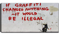 Banksy If Graffiti – misura 100×50 cm